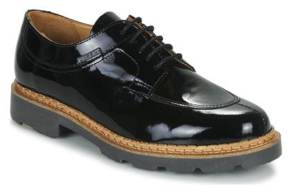 Pellet Luron Δερμάτινα Γυναικεία Oxfords σε Μαύρο Χρώμα