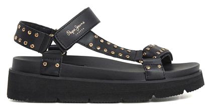 Pepe Jeans Ανατομικά Σανδάλια Μαύρα