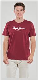 Pepe Jeans Ανδρικό T-shirt Κοντομάνικο Μπορντό