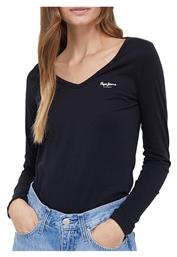 Pepe Jeans Corine Μακρυμάνικη Γυναικεία Μπλούζα Μαύρη