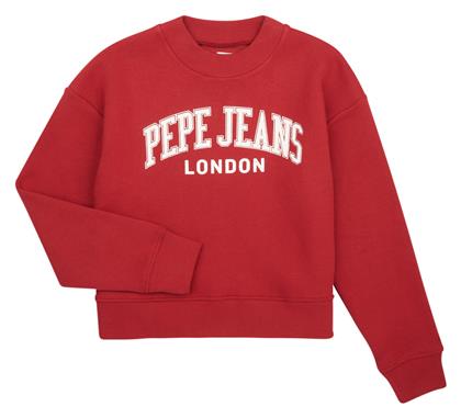 Pepe Jeans Παιδικό Φούτερ Cropped Μπορντό από το Spartoo