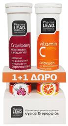 Pharmalead Cranberry με Βιταμίνη C & Ψευδάργυρο Φρούτα του Δάσους & Βιταμίνη C 1000mg Πορτοκάλι από το Pharm24