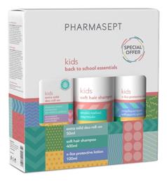 Pharmasept Back to School Pack Σετ Περιποίησης 1000ml Kid Soft Hair Shampoo 400ml, X-Lice Protective Lotion 100ml & Kids Extra Mild Deo Roll-On 50ml από το Pharm24