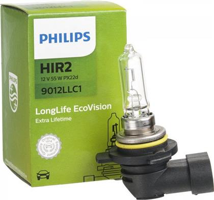 Philips Λάμπα Αυτοκινήτου Long Life Eco Vision HIR2-9012 Αλογόνου 12V 55W 1τμχ