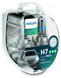 Philips Λάμπες Αυτοκινήτου X-tremeVision Pro150 H7 Αλογόνου 3700K Θερμό Λευκό 12V 55W 2τμχ