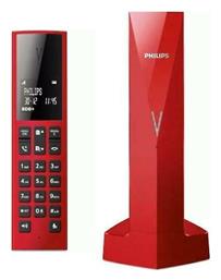 Philips Linea V Ασύρματο Τηλέφωνο με Aνοιχτή Aκρόαση Κόκκινο