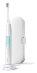 Philips Sonicare ProtectiveClean 5100 Ηλεκτρική Οδοντόβουρτσα με Χρονομετρητή, Αισθητήρα Πίεσης και Θήκη Ταξιδίου Λευκό & Μέντα από το e-shop