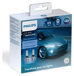 Philips Ultinon Essential LED Λάμπες H11 / H16 / H8 LED Ψυχρό Λευκό 2τμχ από το Saveltrade