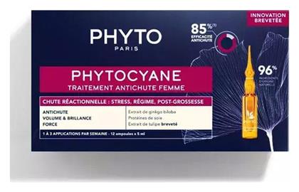 Phyto Phytocyane Traitement Anti-Chute Αμπούλες Μαλλιών κατά της Τριχόπτωσης για Γυναίκες 12x5ml από το Pharm24