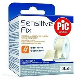 PiC Solution Sensitive Fix Μεταξωτή Non Woven Επιδεσμική Ταινία 1.25cm x 5m