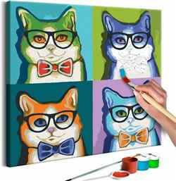 Πίνακας για να τον ζωγραφίζεις - Cats With Glasses 40x40 - Διαστάσεις (εκατ)Μήκος: 40 Ύψος: 40