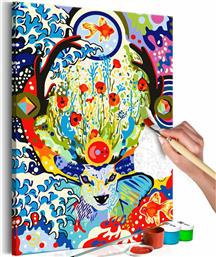 Πίνακας για να τον ζωγραφίζεις - Deer and Flowers 40x60 - Διαστάσεις (εκατ)Μήκος: 40 Ύψος: 60