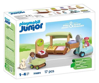 Playmobil Junior Πάγκος Βιολογικών Προϊόντων και Κλαρκ για 1-4 ετών