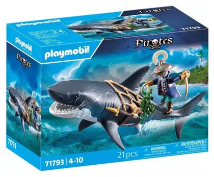 Playmobil Pirates Πειρατής Με Γιγαντιαίο Καρχαρία για 4-10 ετών