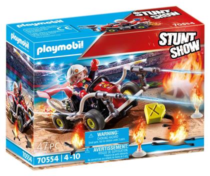 Playmobil Stunt Show Καρτ με Πυροσβεστικό Όχημα για 4-10 ετών