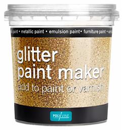 Polyvine Χρώμα Τεχνοτροπίας Glitter Paint Maker 0.075kg Χρυσό