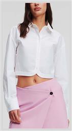 Πουκαμισο Crop Poplin Shirt 241w1602 100 White