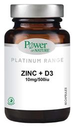 Power Health Platinum Range Zinc & D3 10mg 500iu 60 κάψουλες από το Pharm24