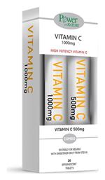 Power Of Nature Vitamin C 1000mg Στέβια & Vitamin C 500mg Στέβια Πολυβιταμίνη 1000mg 2 x 20 αναβράζοντα δισκία