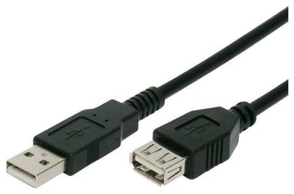 Powertech USB 2.0 Cable USB-A male - USB-A female Μαύρο 1.5m (CAB-U011)