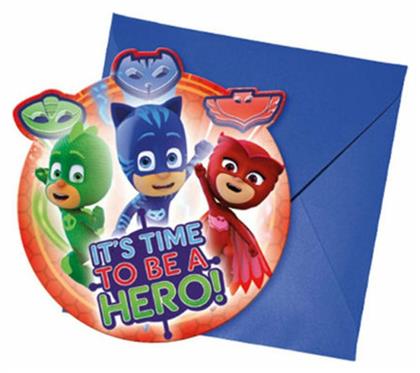 Procos Προσκλήσεις Pj Masks Entertainment One 6 τμχ 88635