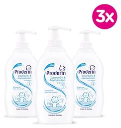 Proderm Σαμπουάν & Αφρόλουτρο No 1 με Χαμομήλι 400ml με Αντλία & Δώρο 2x400ml από το Pharm24