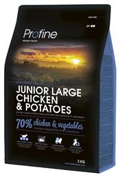 Profine Junior Large Breed Chicken & Potatoes 3kg Ξηρά Τροφή με Λίγα Σιτηρά για Κουτάβια Μεγαλόσωμων Φυλών με Κοτόπουλο και Πατάτες από το Plus4u