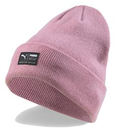 Puma Archive Heather Beanie Unisex Σκούφος με Rib Πλέξη σε Ροζ χρώμα