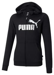 Puma Αθλητική Παιδική Ζακέτα Φούτερ με Κουκούλα Μαύρη Essentials