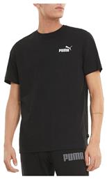 Puma Ess Ανδρικό T-shirt Μαύρο με Λογότυπο