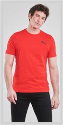 Puma Ess Αθλητικό Ανδρικό T-shirt Κόκκινο Μονόχρωμο