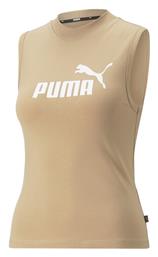 Puma Γυναικεία Αθλητική Μπλούζα Αμάνικη Μπεζ