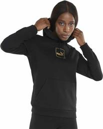 Puma Γυναικείο Φούτερ με Κουκούλα Μαύρο