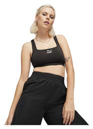 Puma Γυναικείο Καλοκαιρινό Crop Top Αμάνικο Μαύρο