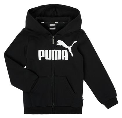 Puma Παιδική Ζακέτα Φούτερ με Κουκούλα Μαύρη Essential Big Logo από το SportsFactory