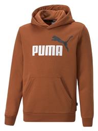 Puma Παιδικό Φούτερ με Κουκούλα και Τσέπες Καφέ