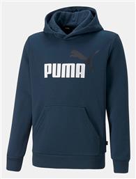 Puma Παιδικό Φούτερ με Κουκούλα και Τσέπες Navy Μπλε Big Logo