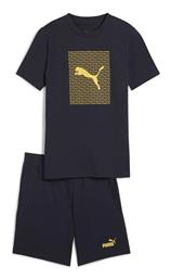 Puma Παιδικό Σετ με Σορτς Καλοκαιρινό 2τμχ Μπλε