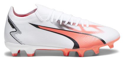 Puma Ultra Match FG/AG Χαμηλά Ποδοσφαιρικά Παπούτσια με Τάπες Λευκά