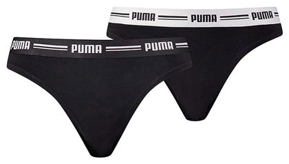 Puma Βαμβακερά Γυναικεία String 2Pack Μαύρα