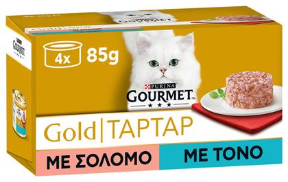 Purina Gourmet Gold Σολομός / Τόνος Ταρτάρ 85gr 4τμχ