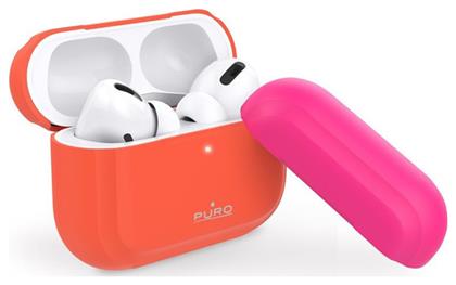 Puro Silicon Case Icon Fluo Πορτοκαλί (Apple AirPods Pro)