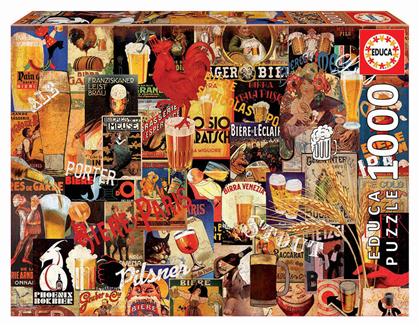 Puzzle Vintage Beer Collage 2D 1000 Κομμάτια από το Plus4u