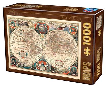 Puzzle Vintage Map 2D 1000 Κομμάτια από το Plus4u