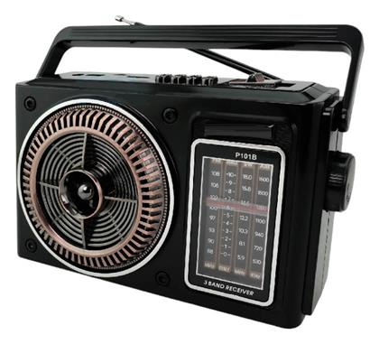 PX-101BT Φορητό Ραδιόφωνο Επαναφορτιζόμενο με Bluetooth και USB Μαύρο