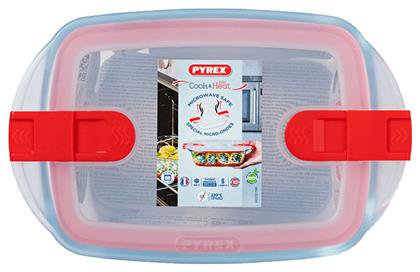 Pyrex Cook Heat Δοχείο Φαγητού Γυάλινο Κόκκινο Κατάλληλο για Φούρνο Μικροκυμάτων 1100ml