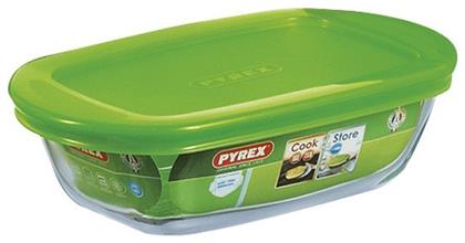 Pyrex Cook & Store Δοχείο Φαγητού Γυάλινο Πράσινο Κατάλληλο για Φούρνο Μικροκυμάτων 2700ml