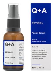 Q+A Natural Skincare Retinol Facial 0.2% Face Serum 30ml