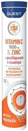 Quest Vitamin C 1000mg & Zinc Βιταμίνη για Ενέργεια & Ανοσοποιητικό 1000mg Πορτοκάλι 20 αναβράζοντα δισκία από το Pharm24