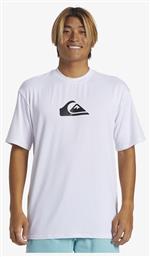 Quiksilver Surf Ανδρική Κοντομάνικη Αντηλιακή Μπλούζα Λευκή